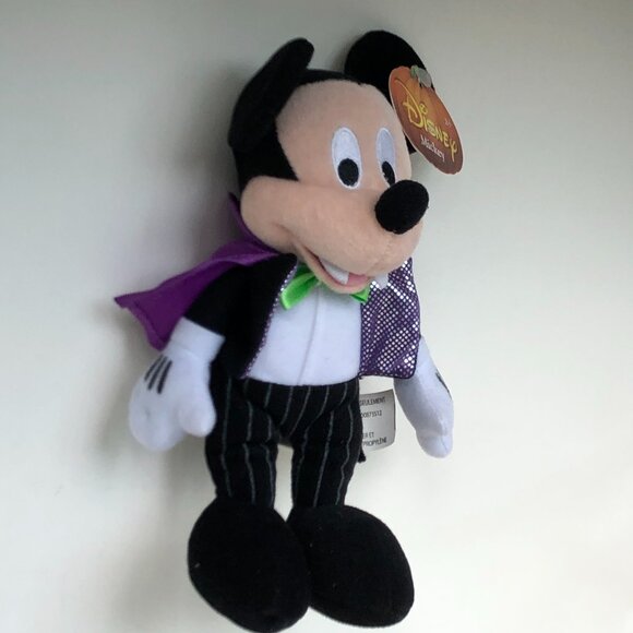 Disney Mickey Mouse New w/ Tag Halloween Vampire Plush  Toy 2+ - Picture 4 of 16